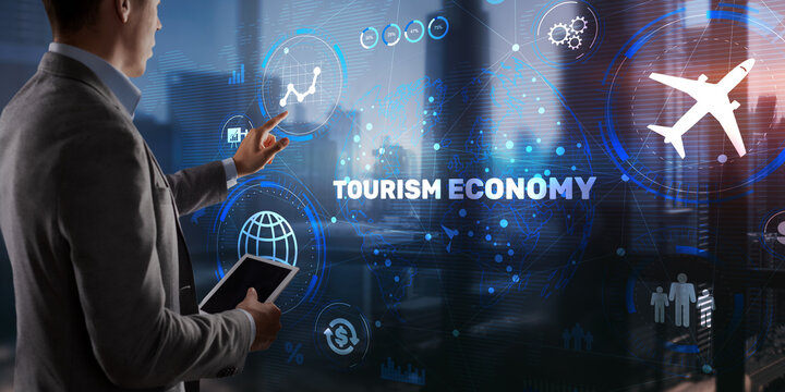 Tourism Economy Global Travel Visualization with Aviation Market Data and Tourism Industry Monitoring.