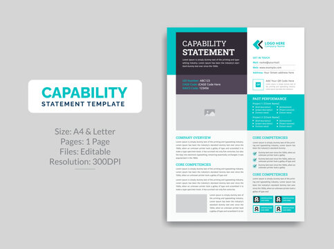 Capability statement design template 