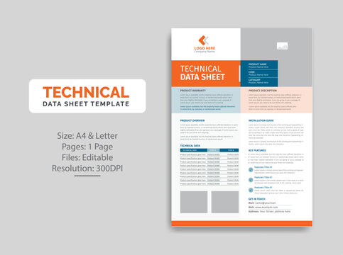 Technical Data Sheet Template Design