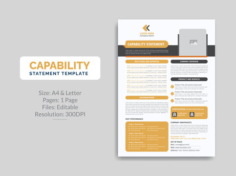Capability statement design template 