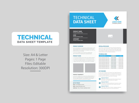 Technical Data Sheet Template Design