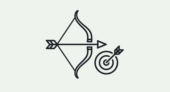 Archery Bow and Arrow Target.