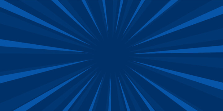 Dark blue comic-style background with radial burst lines and halftone patterns. Bold and energetic design ideal for superhero themes, gaming visuals, and action-packed content.