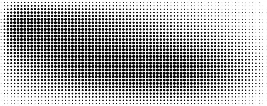 Grunge halftone gradient background. Faded grit noise texture. White and black sand wallpaper. Retro pixelated backdrop. Anime or manga style comic overlay. Vector graphic design textured template
