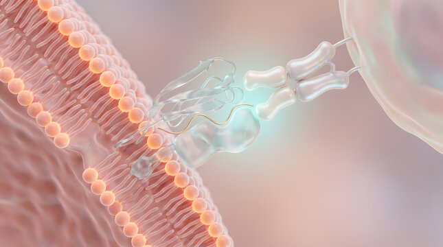 T Cell and B Cell Immune Interaction with Antibody Receptor Binding 3D