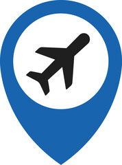 Naklejka premium Airplane sign, symbol. Aircraft flying. Vector