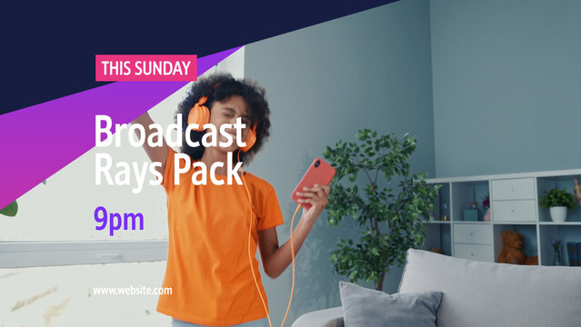 Broadcast Rays Package Date Promo &ndash; Light Rays Motion Graphics, Radiant Sunburst Effects, Titles, Lower Thirds, Logo, Transitions and Promo Elements for TV and Media