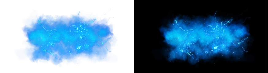 PNG image of Electric blue energy cloud on transparent background © Nurun Nahar