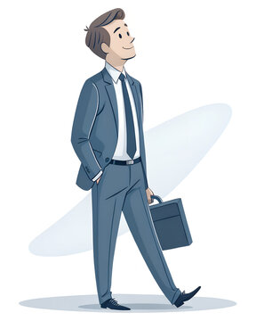 Confident Business Professional with Briefcase