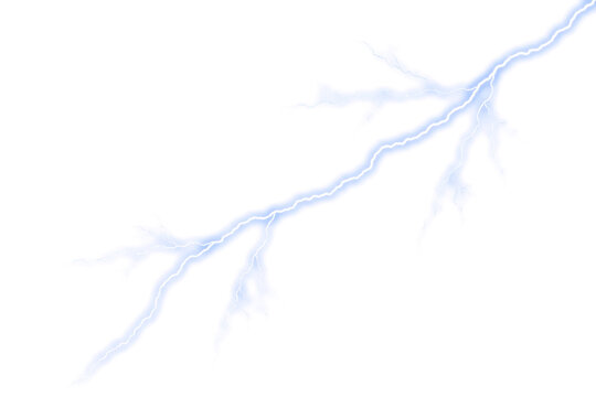 Thin Lightning Bolt Overlay &ndash; Electric Energy PNG