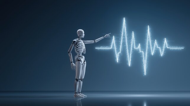 AGI in healthcare concept with superintelligent medical AI analyzing digital patient data, autonomous diagnosis and future medicine safety