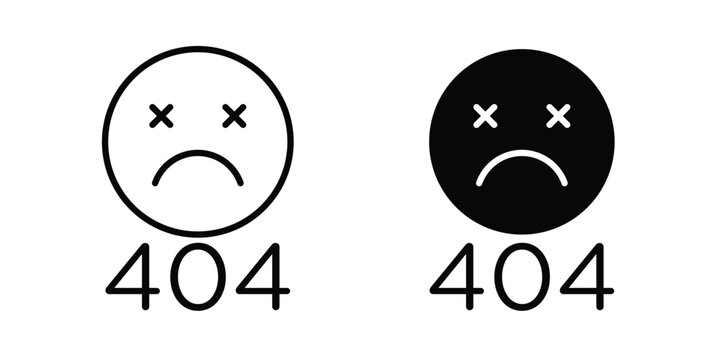 404 Error icon set. Vector eps10