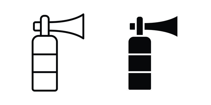 Air horn icon set. Vector eps10