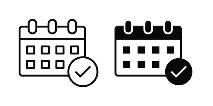 Appointment icon set. Vector eps10