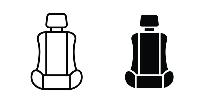 Car seat icon set. Vector eps10