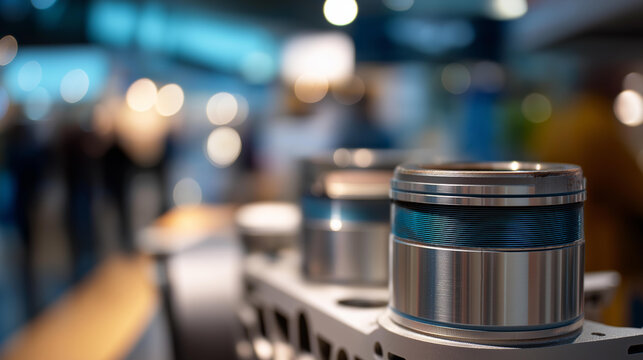 Internal combustion engine with visible piston damage revealing signs of engine failure and malfunction for a diagnostic and maintenance concept. Defocused background. Piston