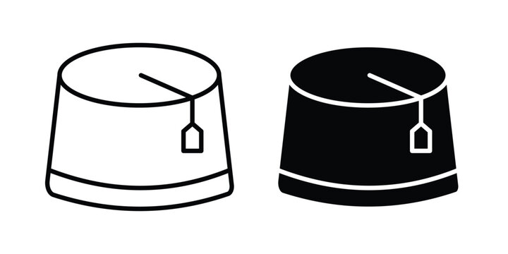 Fez hat icon set. Vector eps10