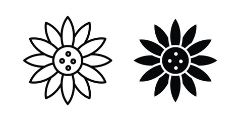 Fototapeta premium Flower icon set. Vector eps10