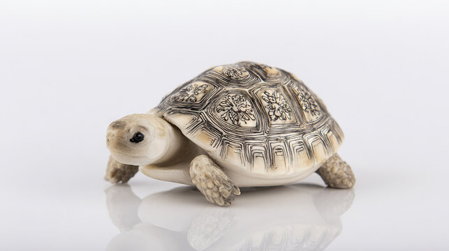 Ornate Tortoise with Detailed Shell Pattern