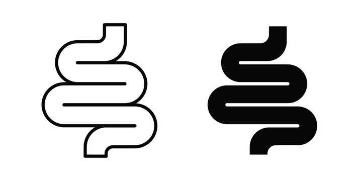 Gut icon set. Vector eps10