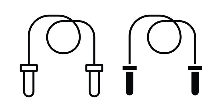 Jump rope icon set. Vector eps10