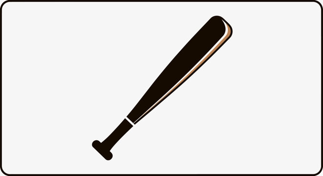Black baseball bat sports equipment.