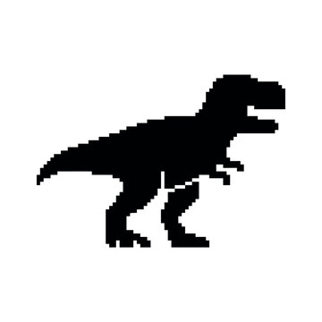 pixel dinosaur illustration 