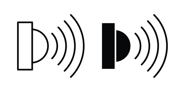 Motion sensor icon set. Vector eps10