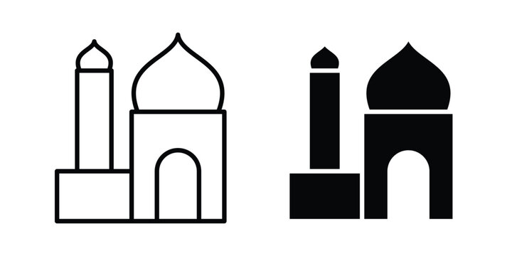 Mosque icon set. Vector eps10