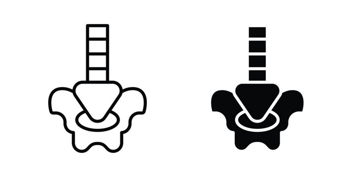 Pelvic area icon set. Vector eps10