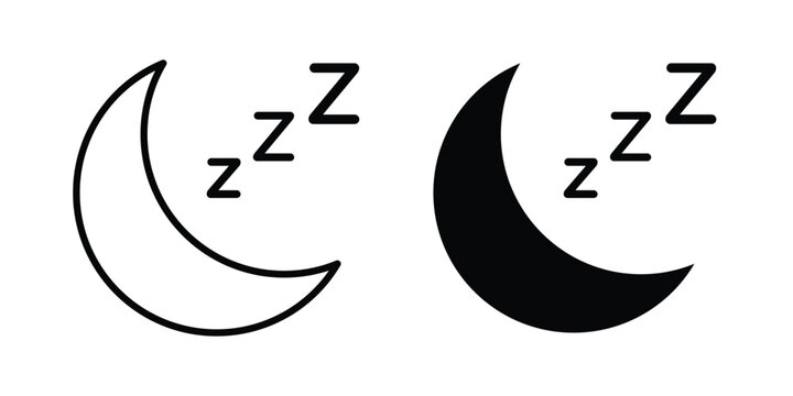 Sleep icon set. Vector eps10
