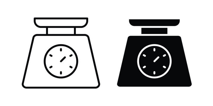 Weight scale icon set. Vector eps10