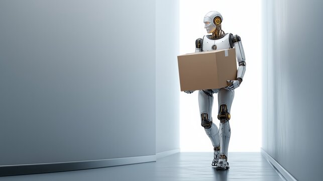 AI logistics automation boosting fulfillment growth with warehouse robot