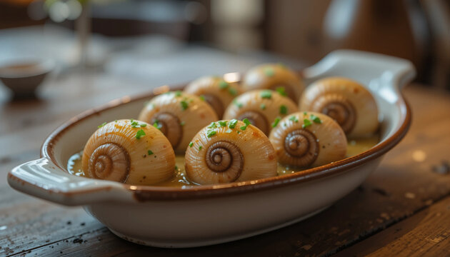 escargot snails dish