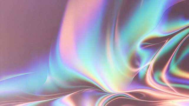 Holographic texture with neon and pastel gradient colors. High quality photo