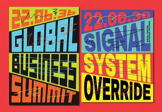 Modern Industrial Typographic Poster Layout