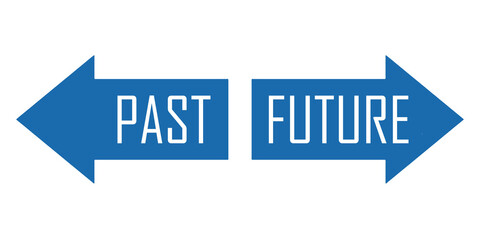 Past and future text on arrow signs - stock vector © Dheaeopo