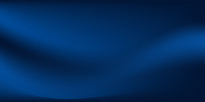 Silk satin fabric. Navy blue color. Abstract dark elegant background with space for design. Soft wavy folds. Drapery. Gradient. Light lines. Shiny. Shimmer. Glow.Template. Wide banner. Panoramic.