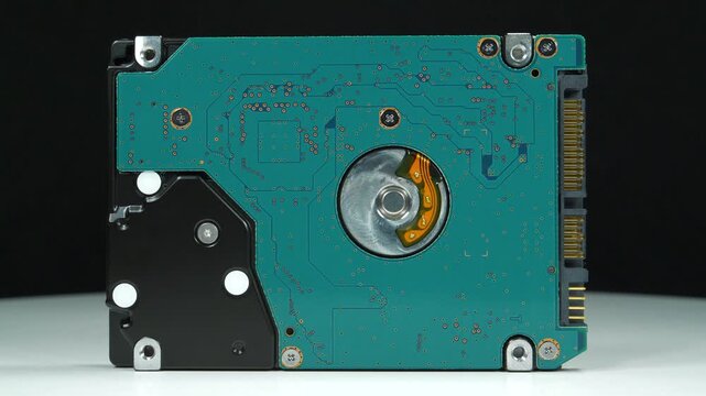 Hard drive. Internal laptop hard drive stores important digital data
