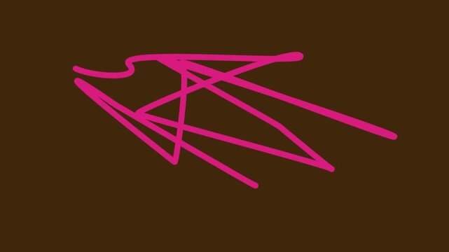neon pink arrow glowing in dark abstract minimalist composition for modern design