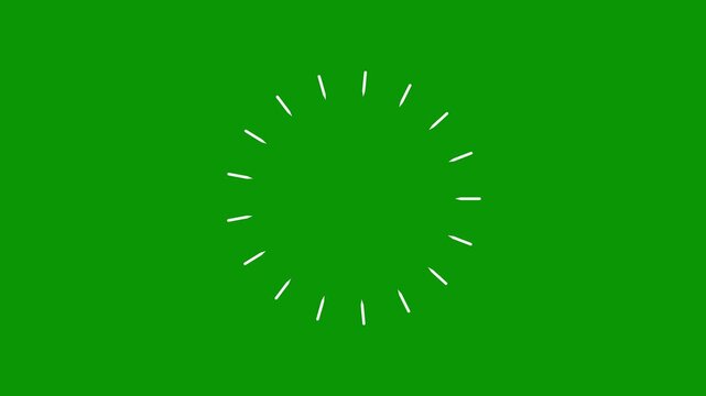 Shiny line blast motion graphics on a green screen background, glowing circle firework animation with elegant ellipse bursts and geometric spark elements, glowing spark trails in 4k design.