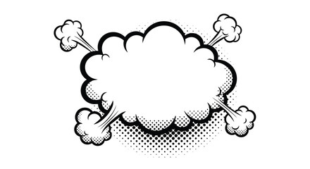 Vintage comic book explosion silhouette a retro pop art style illustration © arfanah02