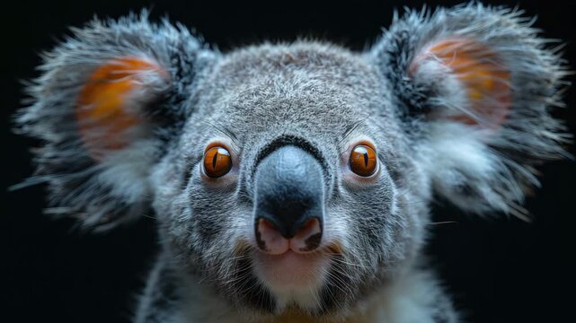 close up of a koala bear