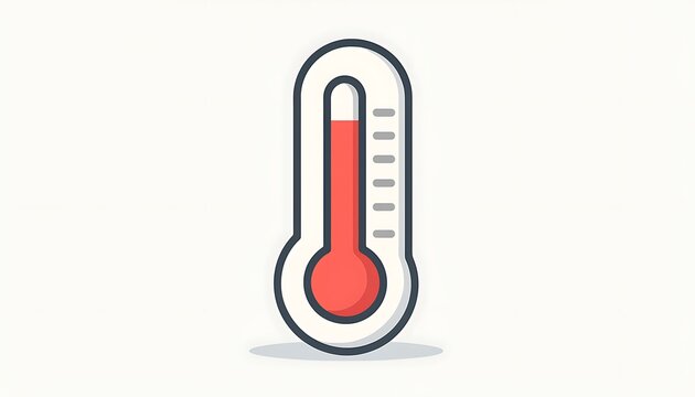 Temperature gauge icon heat level.