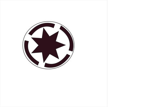 Minimalist Seven-Pointed Star Circle Silhouette, Heptagram Vector Graphic for Digital Cutting and Branding