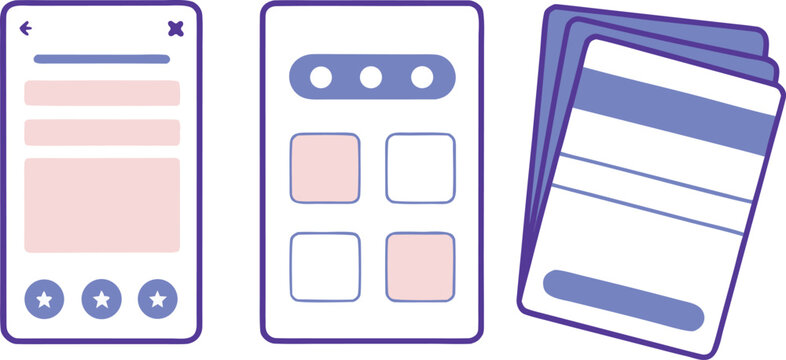 Frosted glass ui in blue and pink tones with blurred background, effect ui blurred background