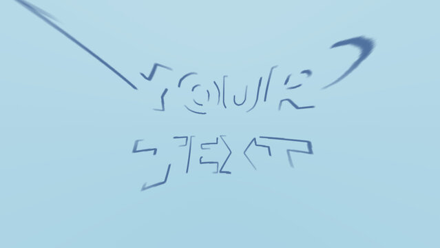 Elegant Clean 3D Outline Text Animation Title Wide