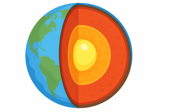 Earth layers crust mantle core cross section diagram