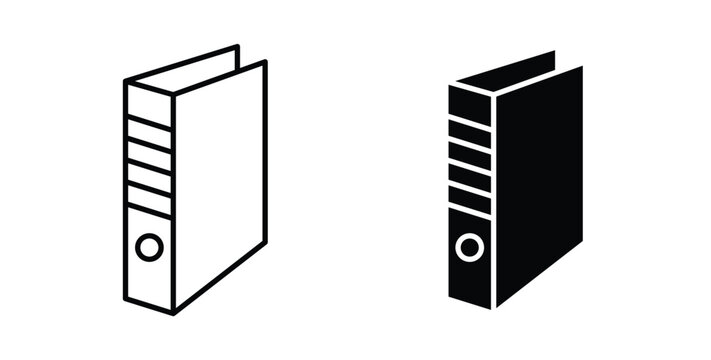 Binder icon graphic designs pack. thin line icon set.