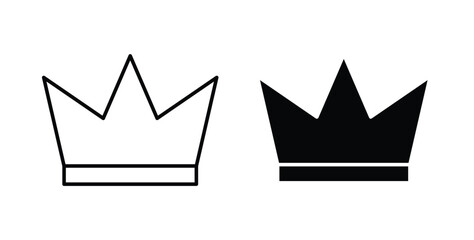 Fototapeta premium Crown icon graphic designs pack. thin line icon set.